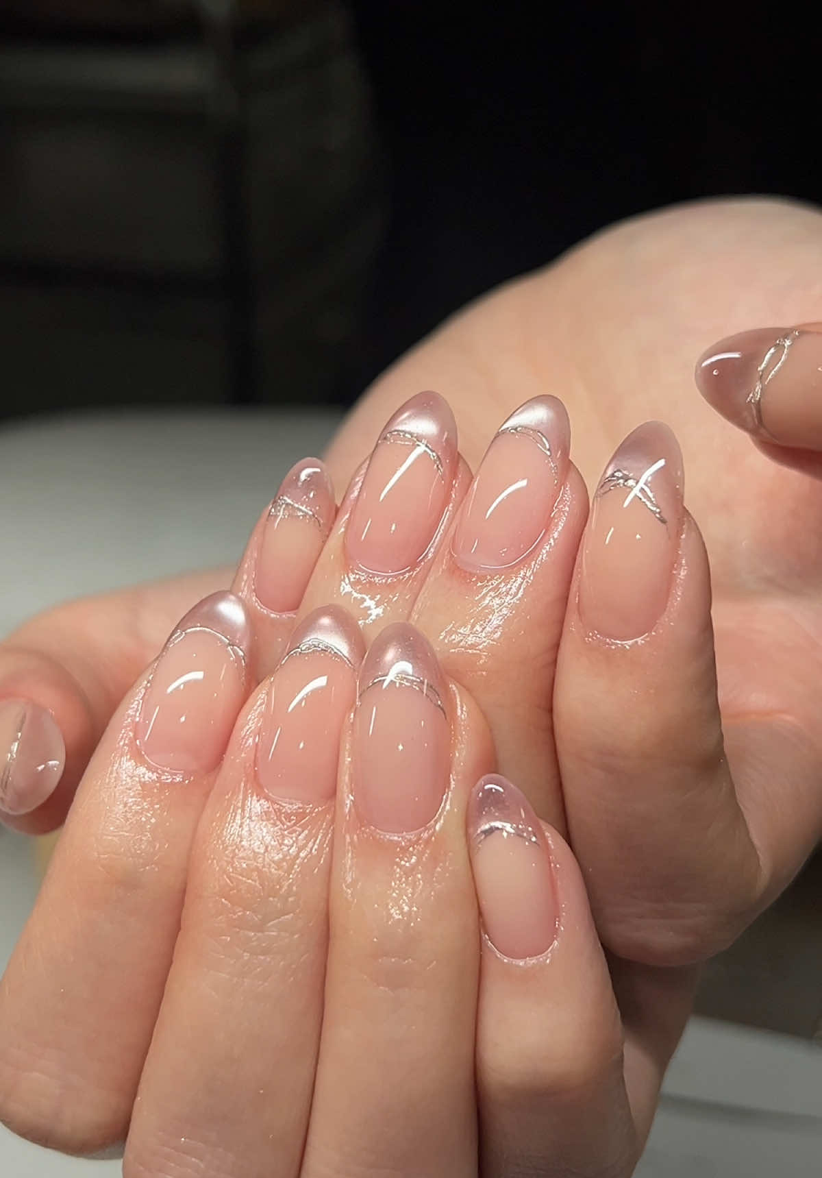 so simple but so beautiful 🤍 #nycnails #nycnailtech #nailinspo #cateyenails #cutenails 
