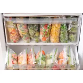 Kit 50~100 Sacos para armazenar alimentos Reutilizável p/ Congelador zip lock herméticos. #kitsacos #armazenaralimentos #lockhermeticos #sacosreutilizavel #sacoszip 
