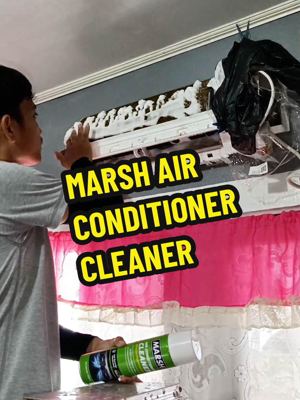 Keep your AC fresh and malamig with Marsh Air-Conditioner Cleaner 💚 #marsh #marshairconcleaner #airconcleaner #coilcleaner #airconditioning 