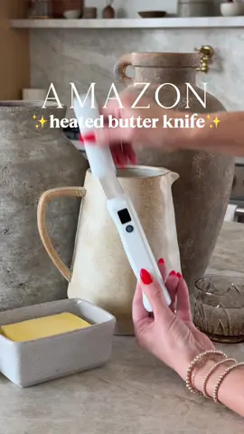 All items are LINKED in my profile  Spreads straight from the fridge 🧈  #homehacks #amazonhome #asmr #amazonfavorites #amazongadgets Heated Butter Knife - Smart Temperature Control with 2 Adjustable Settings - Stainless Steel Butter Spreader For Hard Butter, Cheese, Honey, Jam, Peanut Butter, and More