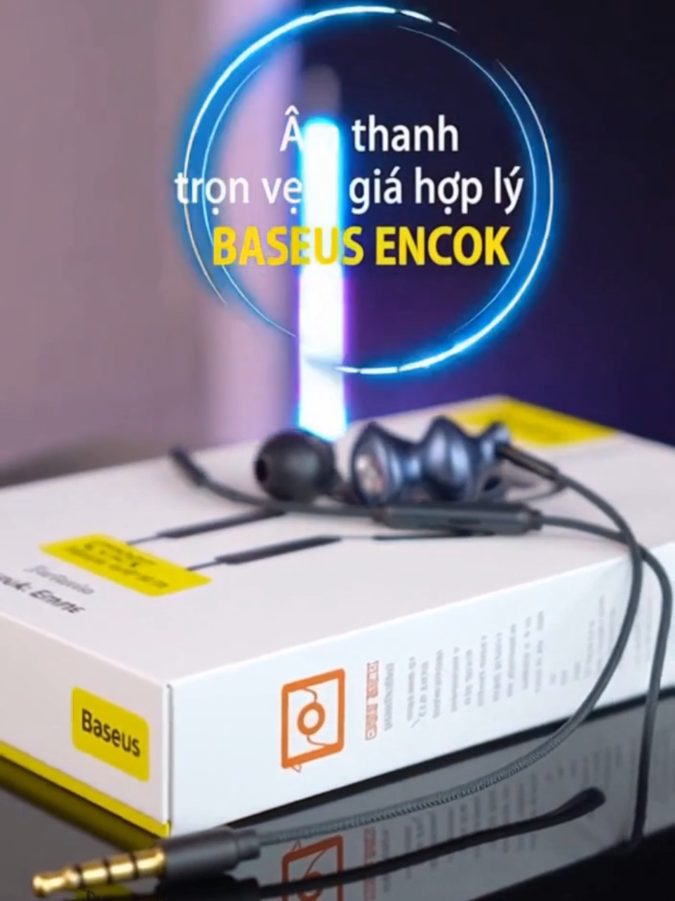 Tai nghe có dây Baseus H19, Âm thanh nổi 6D #baseus #amthanh #tainghe #tainghecoday 