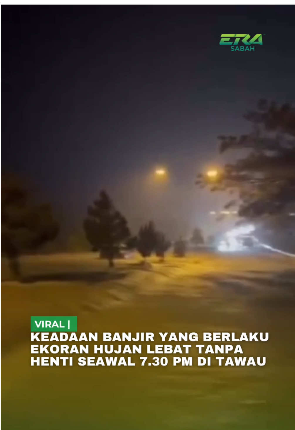 Kebanyakan tempat di daerah Tawau dilanda banjir akibat hujan lebat yg bermula seawal jam 7:30 malam tadi. Ada juga yg melaporkan pokok tumbang, kanopi di bazar-bazar Ramadhan berterbangan dan patah. Hati-hati buat semua warga Tawau. Jangan redah banjir, utamakan keselamatan diri. #ERASabahkongsi Kredit : @tawautown #ERASabahkongsi  #foryoupage