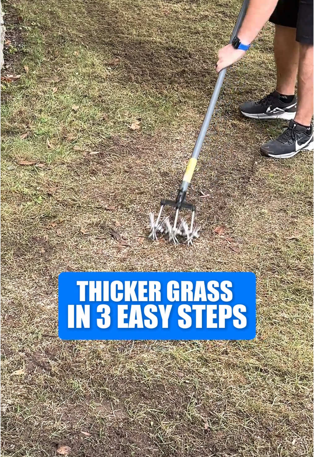 Most people plant grass wrong—here’s the simple fix. Use a garden weasel to break the soil, sprinkle seeds, and lightly cover for thicker grass. Works for older yards and new lawns. Comment if your grass could use a boost! #LawnCareTips #ThickerGrass #DIYGarden #GardenWeasel #GrassSeeding  