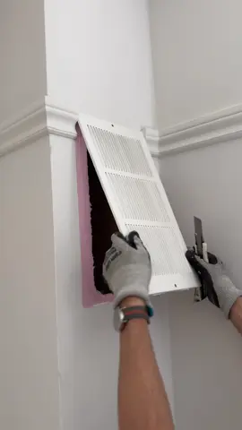Sometimes, it’s the little things.👇 … - The trim that gets interrupted. - The grate that feels like an afterthought. - We just couldn’t leave it. … Instead of just shifting the grille down, we upgraded it with a permanent @Envisivent. … ✔️ Continuous trim ✔️ Seamless look ✔️ Intentional design … Finished it off with @Wall Blush wallpaper and the whole thing finally makes sense. … Necessary? Maybe not. Worth it? Every time. … #homeimprovement #reels #DIY #homedecor #renovation 