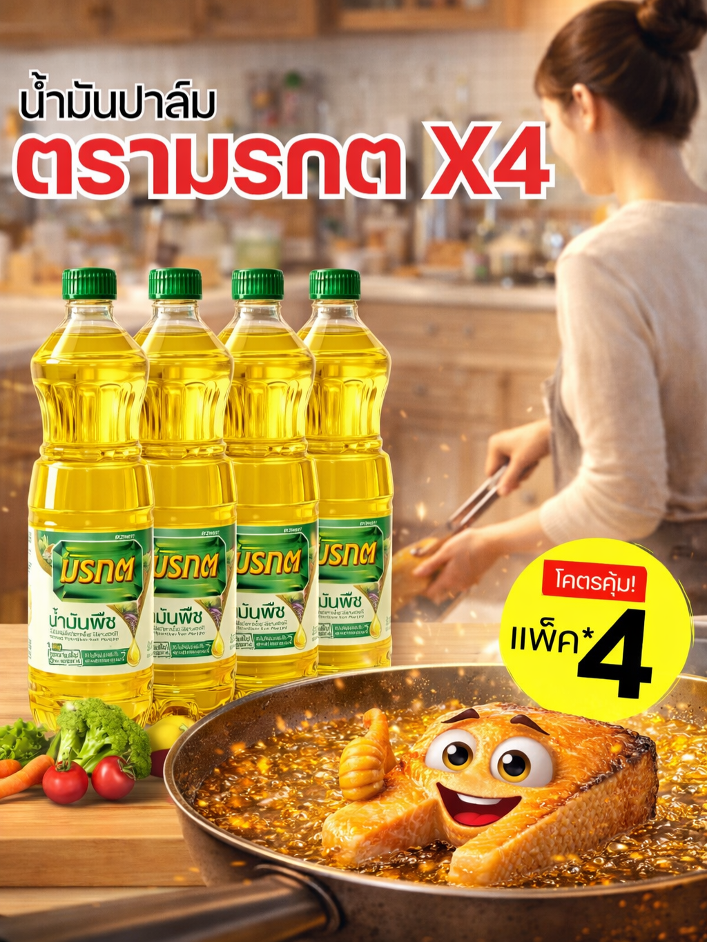 ประหยัดเวลาเลือกน้ำมันทอด! 🍳 ทำไมเราถึงไม่ควรใช้น้ำมันผิดประเภทกับการทอดไฟแรง ทำไมน้ำมันปาล์มถึงเป็นคำตอบของการทำของทอดให้กรอบ อร่อย และดูแลสุขภาพคนในครอบครัว #น้ํามันปาล์ม #น้ํามันสําหรับทอด #แม่บ้าน #ห้องครัวtiktok #ของใช้ในบ้าน