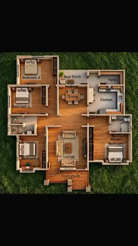 4 Bedroom Floor Plans, WhatsApp or call on +254796050597 for complete architectural drawings and bill of quantities  #fyp #floorplan #dreamhome #housedesign #architecture 