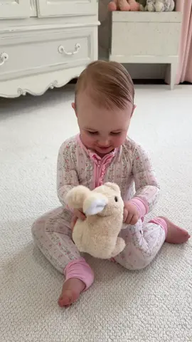 “Open stuff!” 💗🥺Unpacking one of the sweetest little Easter basket fillers for toddlers. This entertains Stella for hours! She absolutely adores these bunnies “hoppy hoppy.”  Link in bio https://liketk.it/5VRUN 🐰 #amazontoys #founditonamazon #easterbasketideas #toddlerplayideas #babytoys