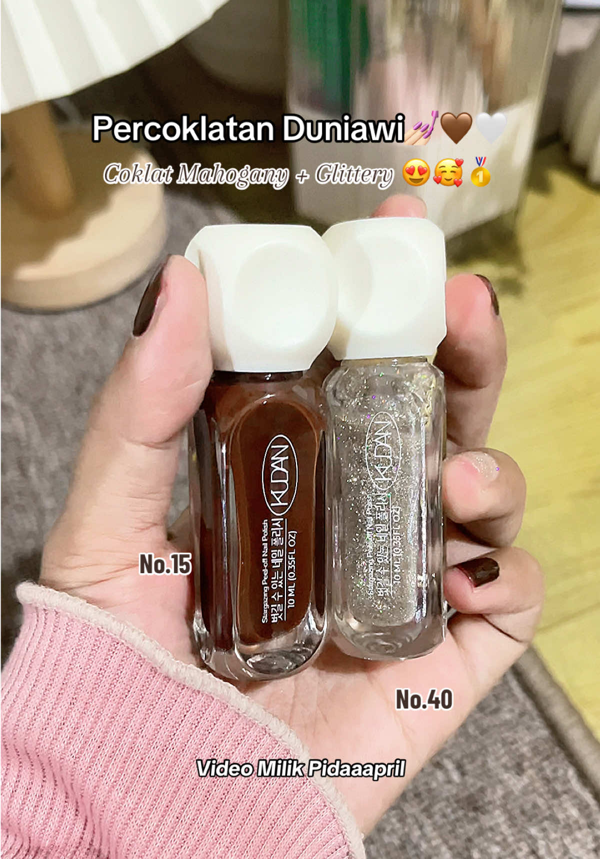 Cakep sih ini Percoklatan mahogany #kutek #kutekpeeloff #kutekkudan #kutekmurah 