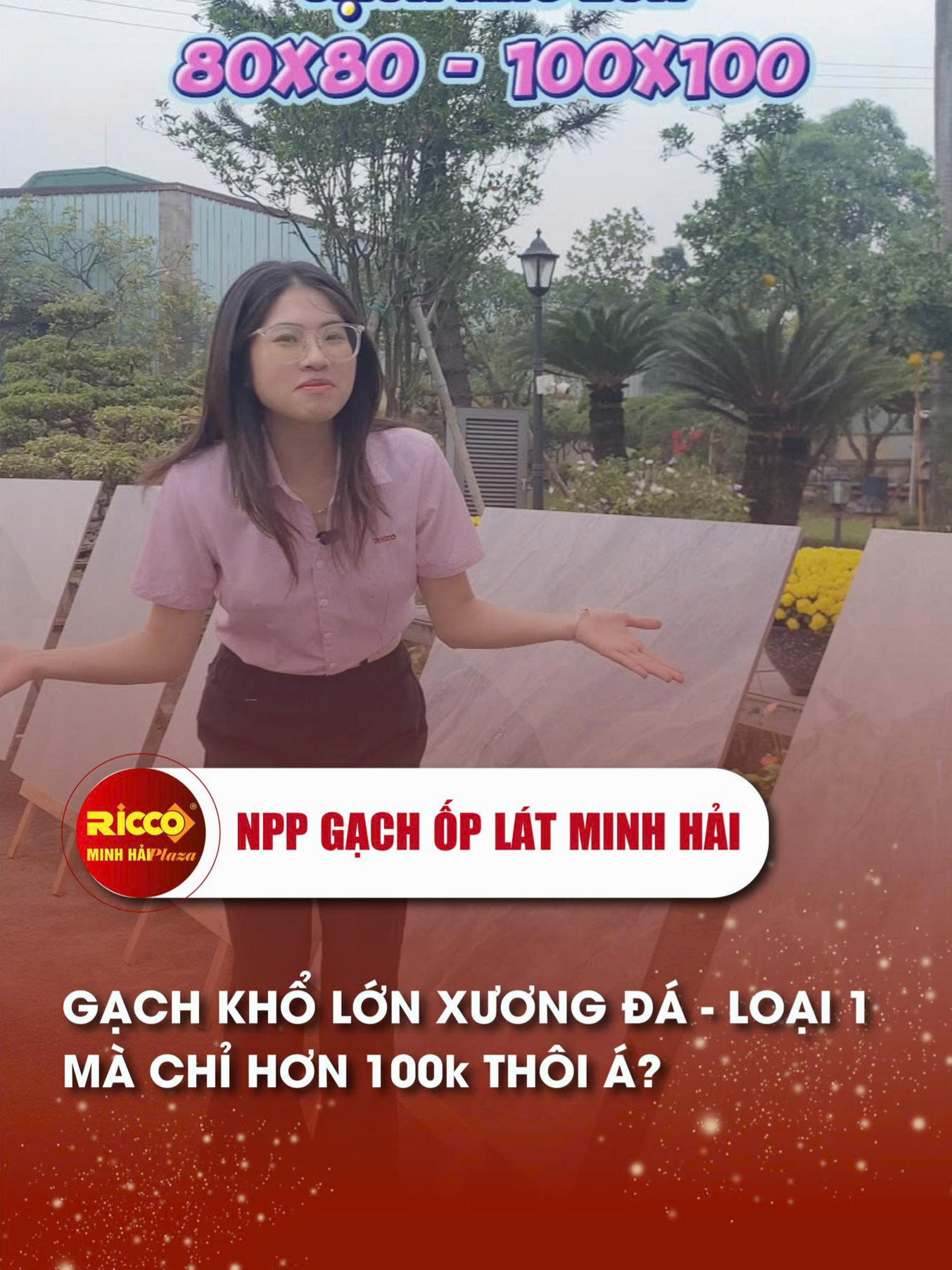 Gạch 80x80, 100x100 xương đá - loại 1, giá bán lẻ chỉ hơn 100k thôi các bác ơi! Nhanh tay inbox em gửi +100 mẫu nữa nhé! #gach #gachkholon #minhhaiplaza #gachopat #gachthangcuong