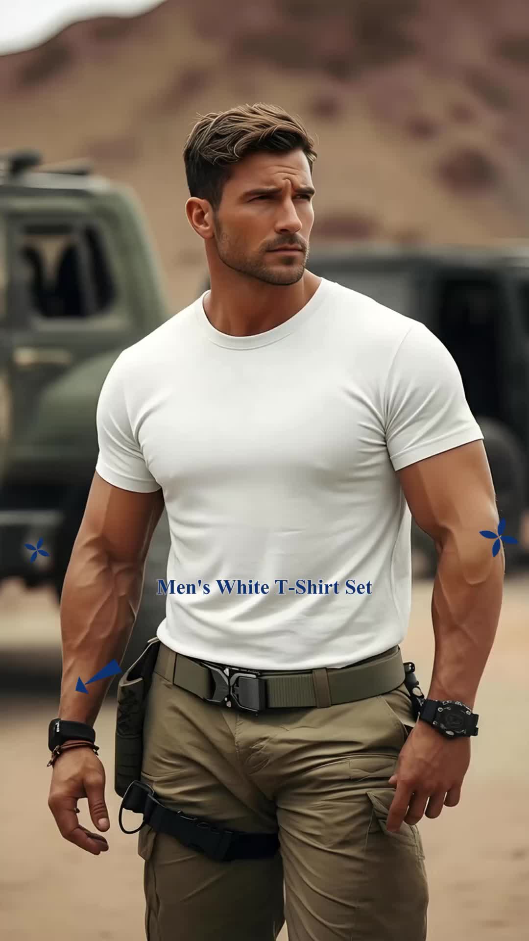 Men's basic T-shirt, three-piece set, regular version, round neck, short sleeves, suitable for wearing as an undergarment or base layer in summer, pure white T-shirt with a simple color 