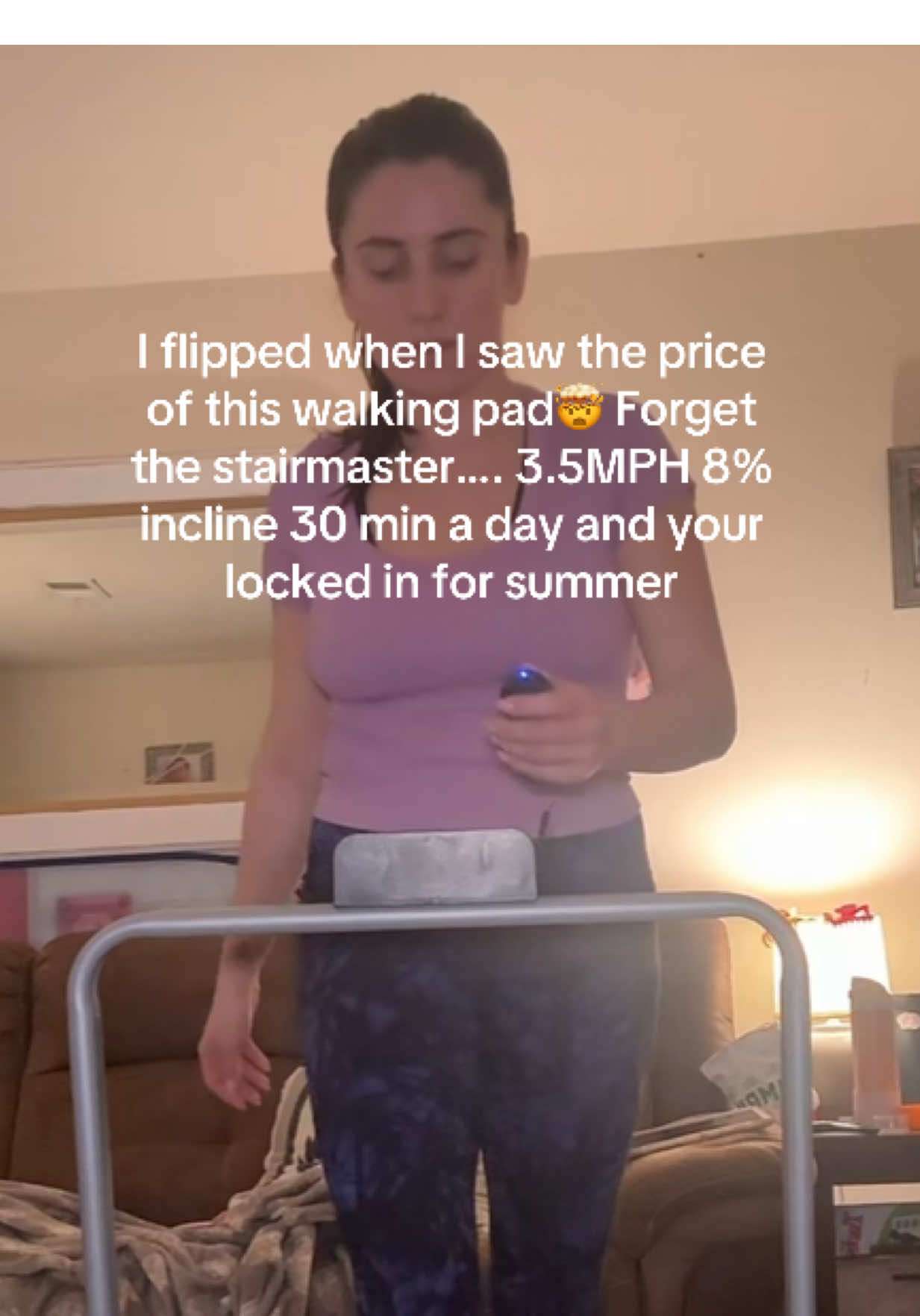 Lock in 5 days a week💪✨ #walkingpad #walking #inclinewalk #incline #inclinewalkingpad 