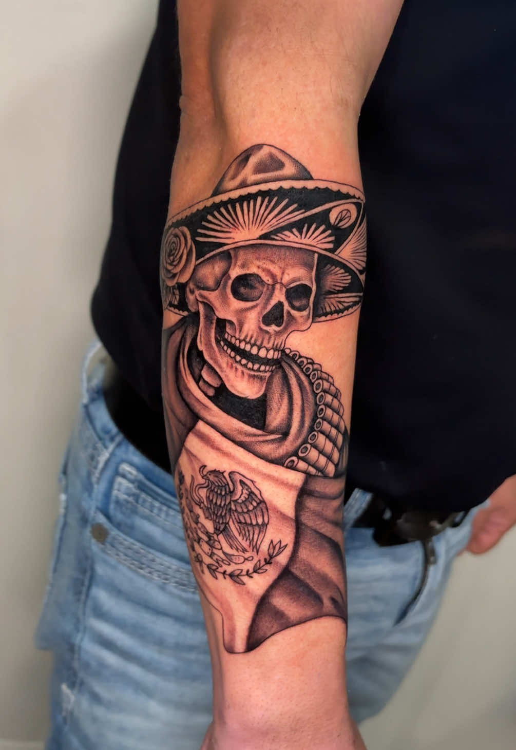 skull charro💀🇲🇽 • • • #tattoo #tattooideas #skulltattoo #mexico #fyp