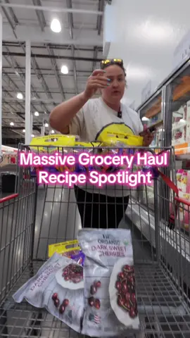 Massive grocery haul recipe spotlight - frozen cherry slushies! #groceryshopping #cherrylimeade #dessert #fiber #costco 