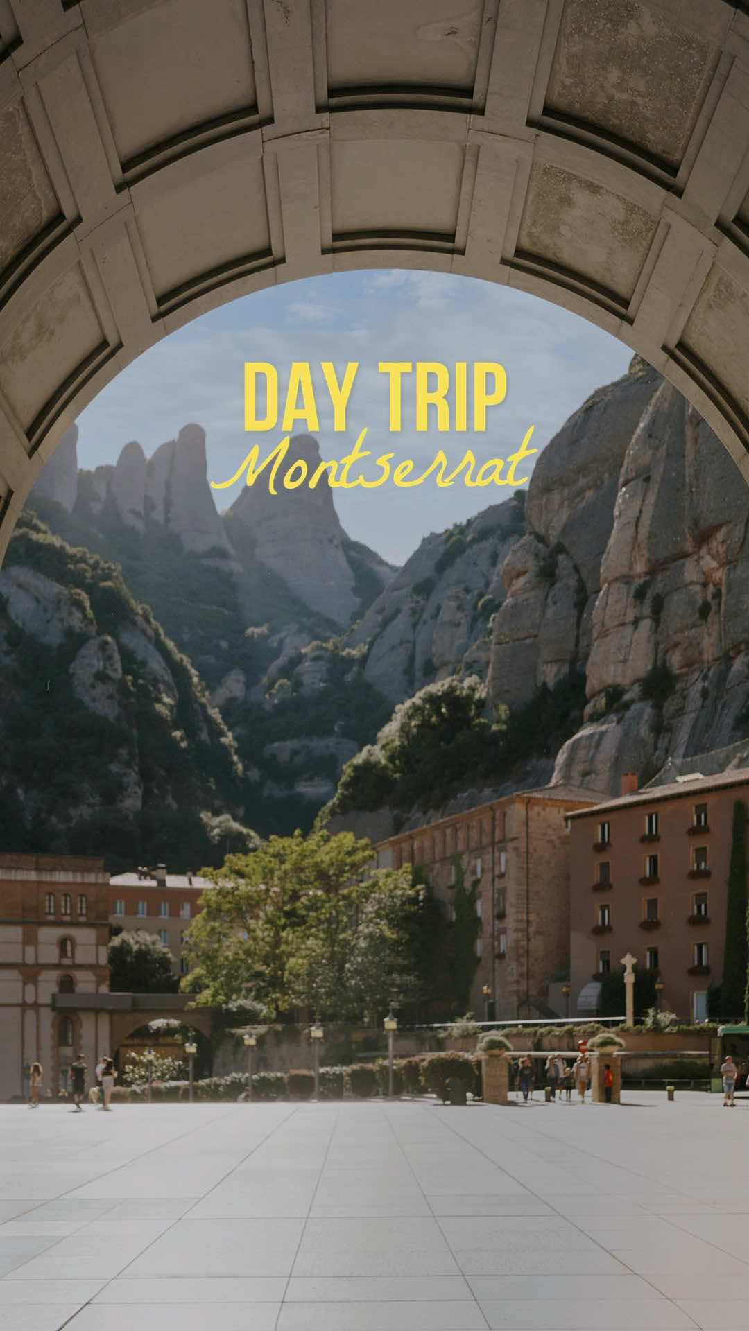 Day trip from Barcelona: 📍Montserrat Home to Catalonia’s famous serrated rock formations and the monastery built in the 11th century. ✅Save for your next trip to Barcelona #montserrat #montserratmonastery #cataloniaexperience #daytrip #catalonia 