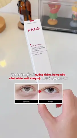 KANS polypeptide collagen softening eye cream 👁️✨  #kans #kemmat #skincare #unboxing #fyp 