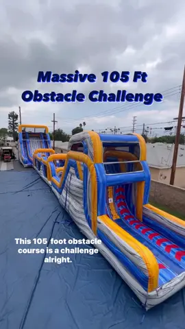 Could you climb 6 ft vertically up our warped wall? 🫢 #obstaclecourse #obstacle #inflatables #waterslide #partyrentals 
