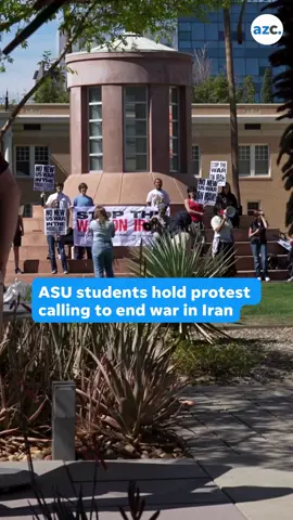 The Student Worker Alliance at ASU protests on March 2, 2026, against recent U.S. military operations in Iran, attracting counterprotesters.