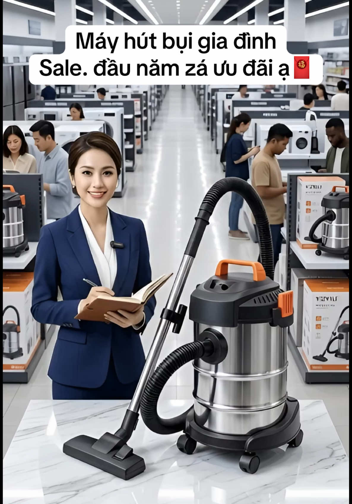 Máy hút bụi gia đình công nghiệp, công xuất khoẻ, phù hợp hút bụi phòng ban, nhà cửa, ô tô. Có chế độ thổi và hút nước nữa ạ. #mayhutbui #mayhutbuigiadinh #giadungtienich #xuhuong 