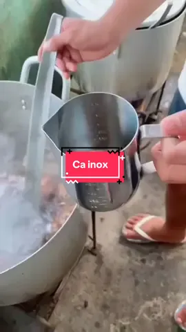 Ca inox múc nước lèo cho quán ăn #gocchiase #xuhuong #nauan #cainox 