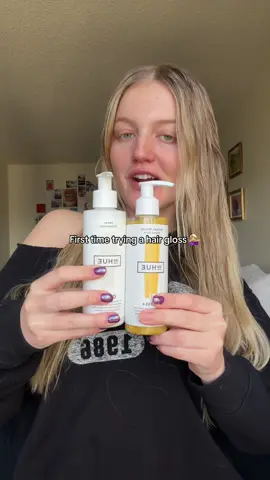 What do we think?? ✨ @dpHUE hair color & care #dpHUE #hairgloss #blondehairgloss #blondehair #hairproduct 