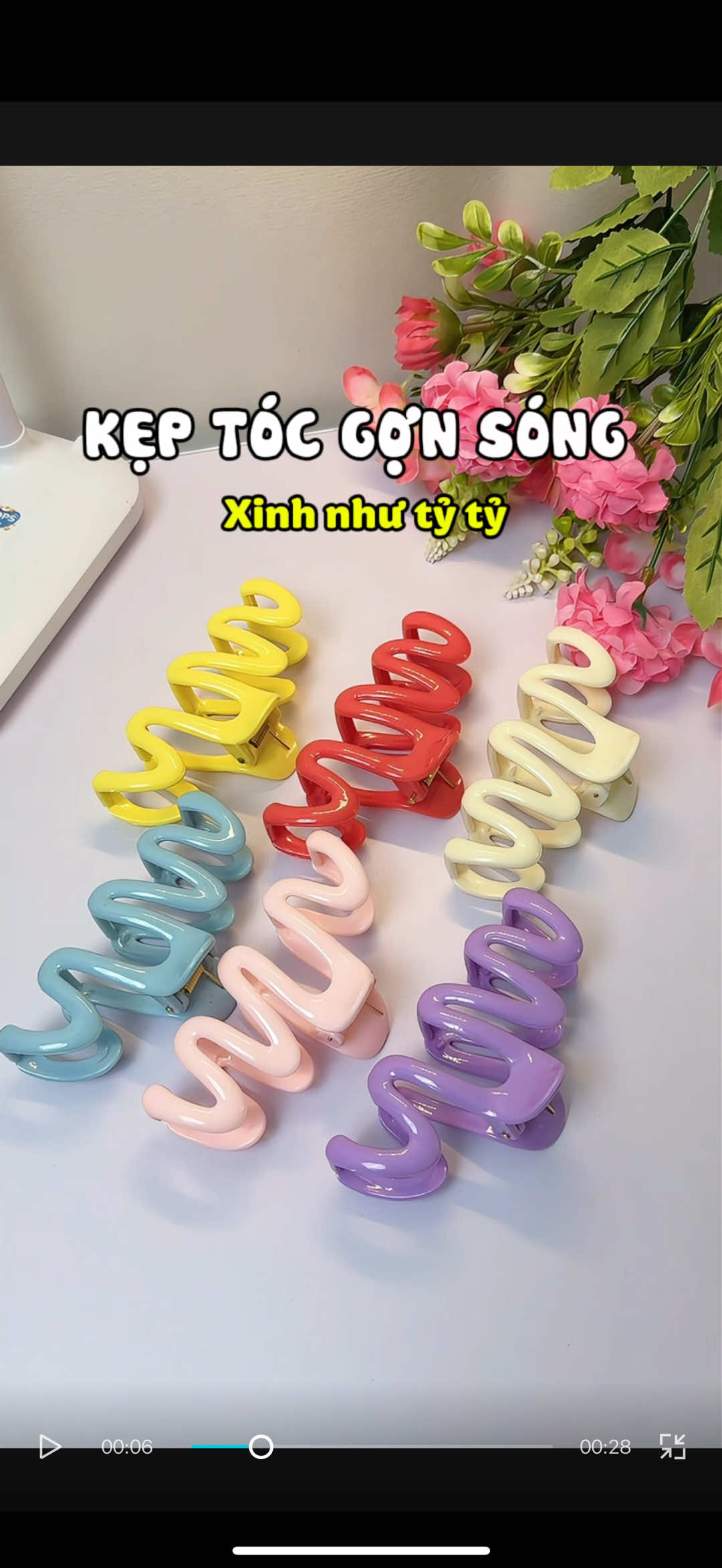 Kẹp gợn sóng này kẹp lên xinh xỉu luôn ạ #phukienthoitrang #kepgonsong #keptoc #keptochanquoc #methamriviu 