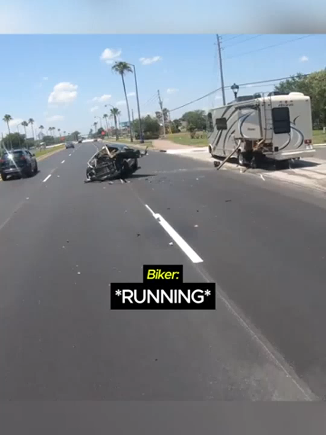 Biker Helps After BRUTAL Crash! 😨
