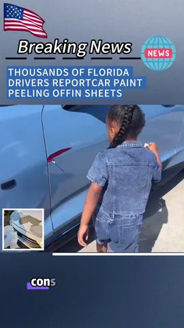 THOUSANDS OF FLORIDA DRIVERS REPORTCAR PAINT PEELING OFFIN SHEETS#tiktok #usa #news #fyp #foryou 