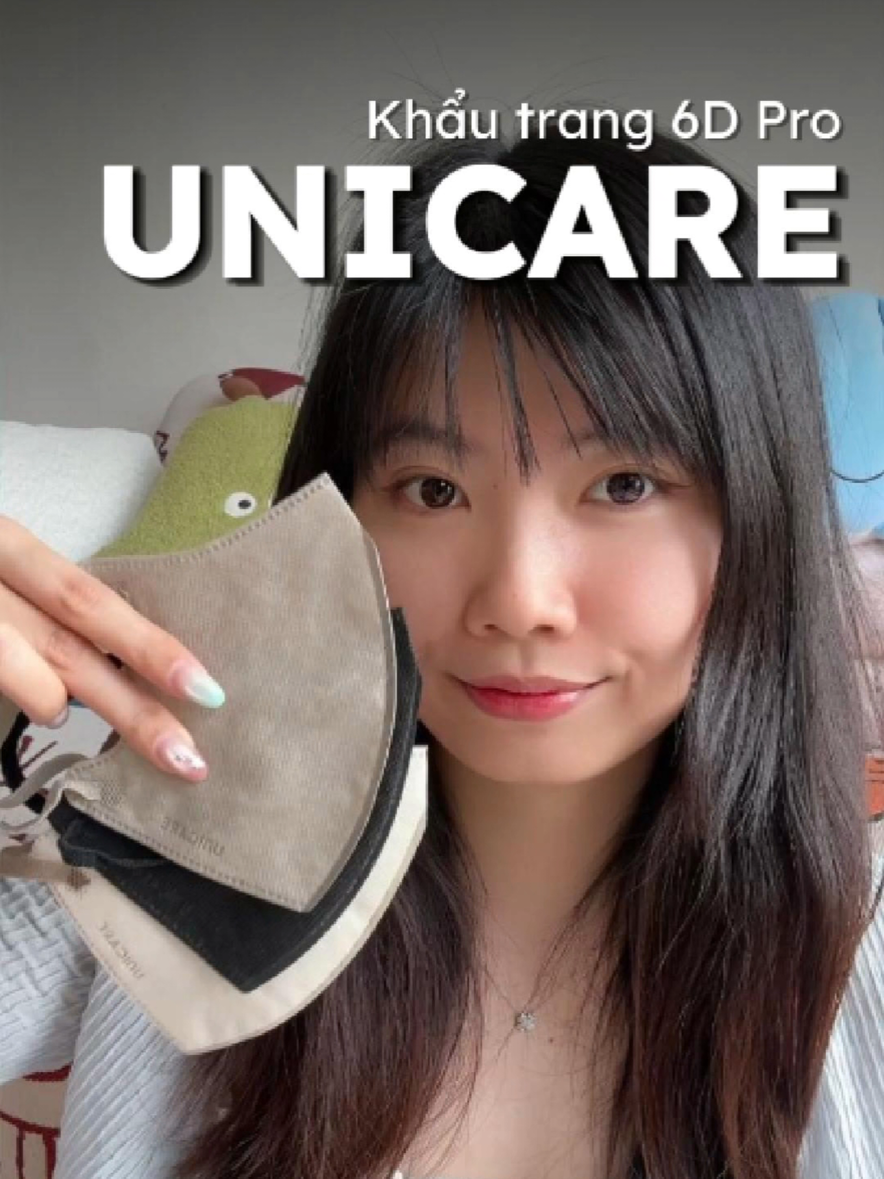 Khẩu trang 6d của nhà Unicare #tienpandadaily #khautrang #khautrang6d #unicare #review 