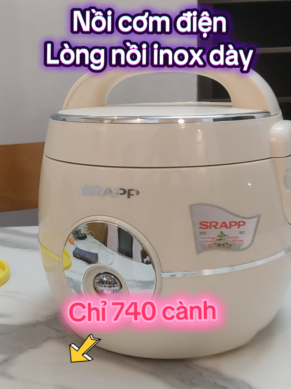 nồi cơm điện lòng nồi inox dày chống dính chỉ 740 cành #fujika #naproi #noicom #re #bep 