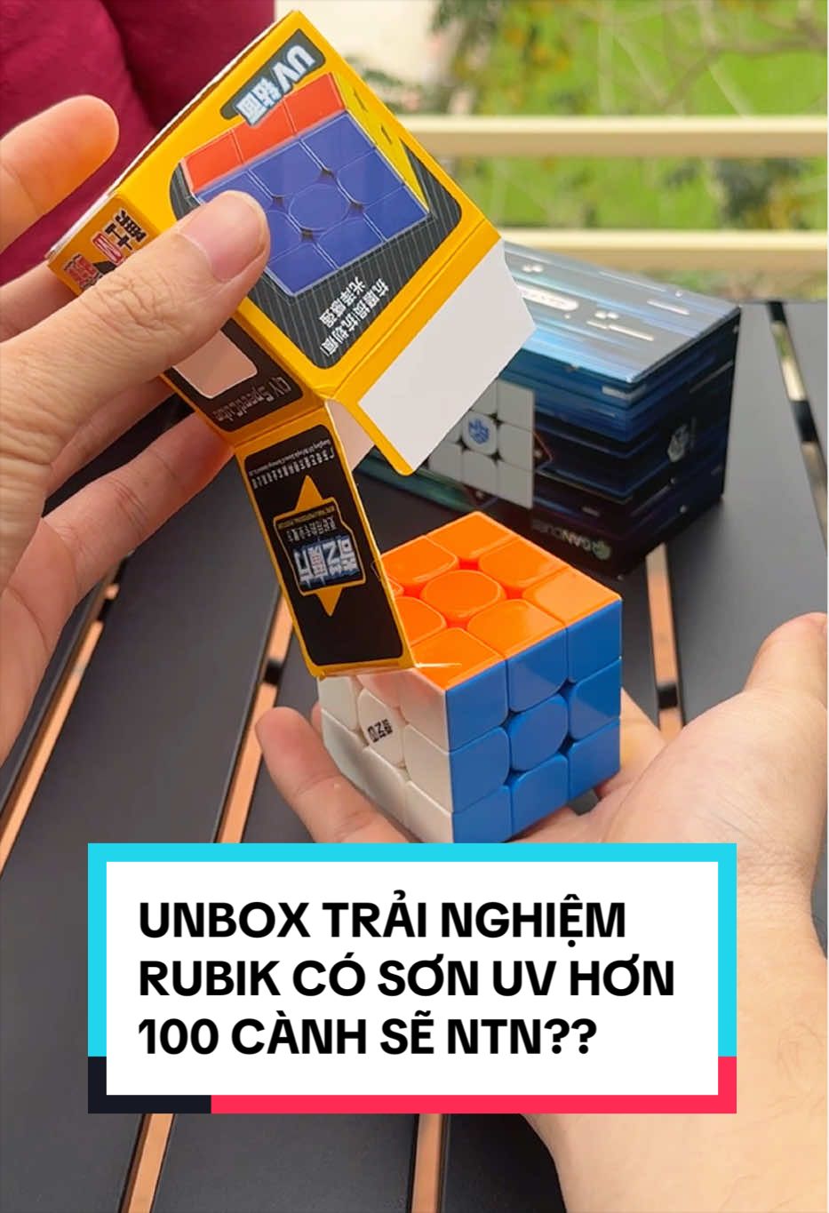 Nay mới tận mắt thấy con rubik có sơn uv giá rẻ vậy mà không ngờ chơi ngon quá #rubik #rubik3x3 #reviewrubik #rubikqiyi #CubesQiYiWarriorMUV 