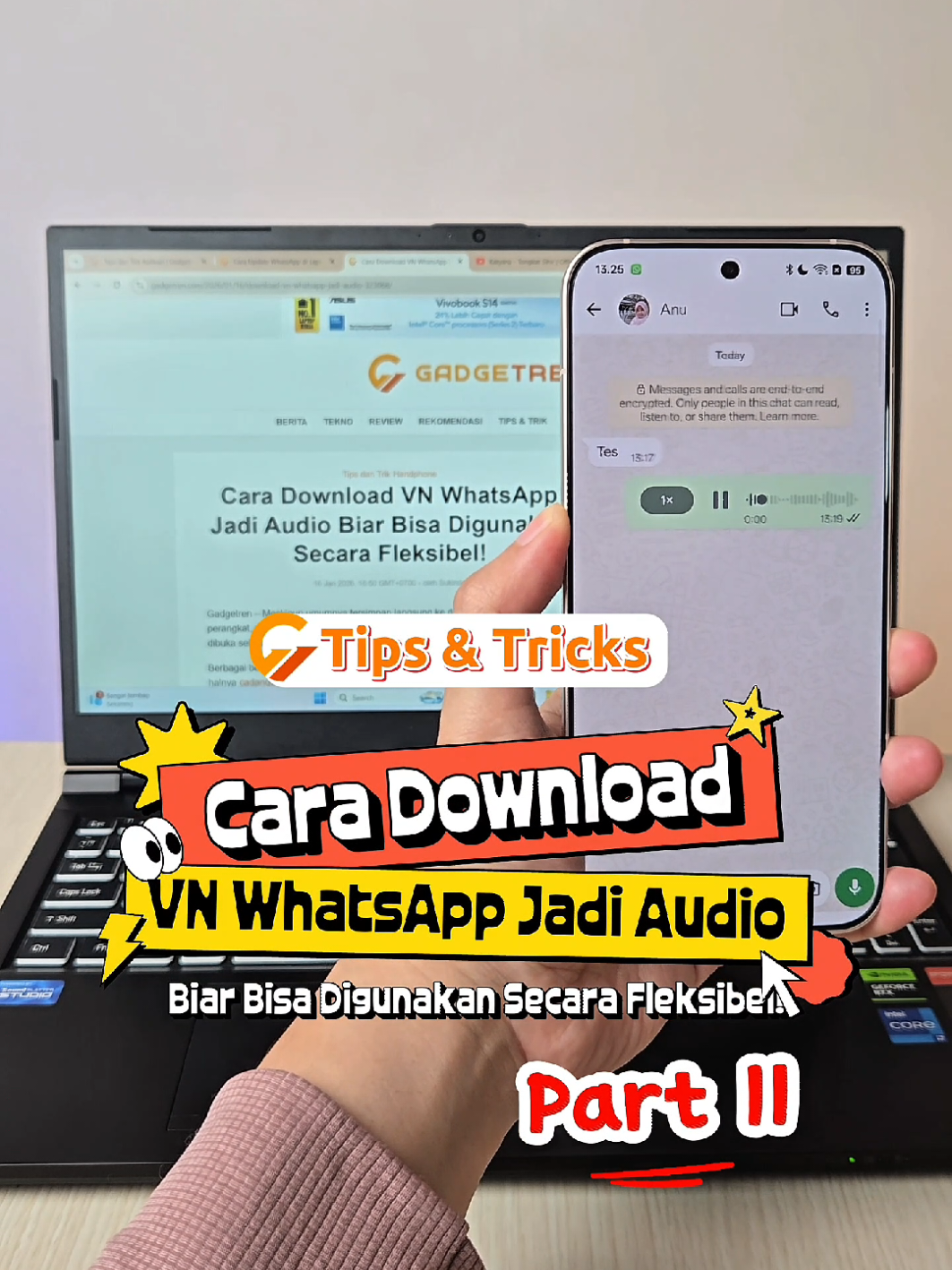Cara Download Voice Note WhatsApp jadi File Audio MP3 🟢🎶 #DownloadVoiceNote #VoiceNoteWhatsApp #WhatsApp