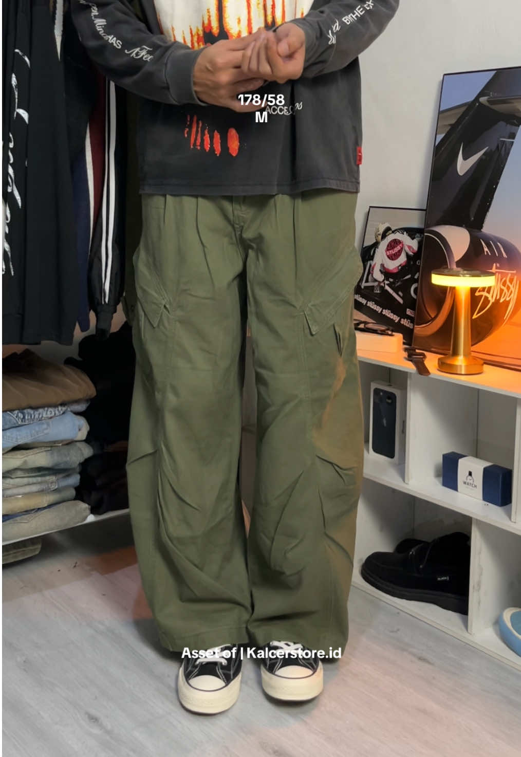 Baggy nya 😌👌 Makin lecek makin cakeppp 😚 #baggypants #baggycargo #streetwear 