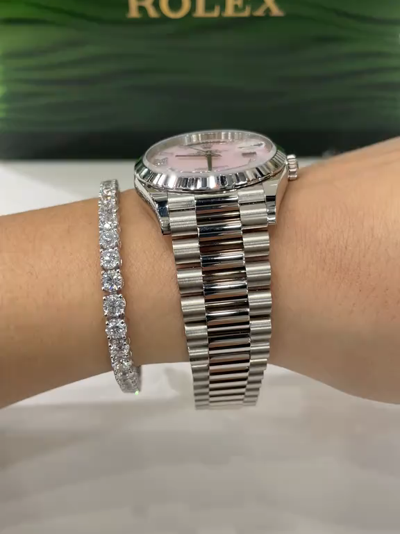 Day Date 36 �� Obsessing over this rare Pink Opal Diamond Dial  #watchexchange Not Affiliated With Any Brands