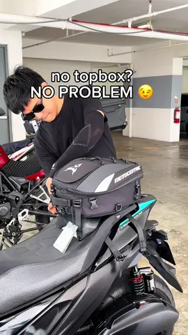 NO TOPBOX? NO PROBLEM 🫣💯 Surfy Motorcycle Rear Seat Bag Waterproof Motorbike Travel Luggage Bag Helmet Pack Motorcycle Belt Tail Bag Reflective Scalable | Topbox motorcycle | Motocentric Tail Bag #aerox #aeroxv3 #fyp #fypage #fyppppppppppppppppppppppp 