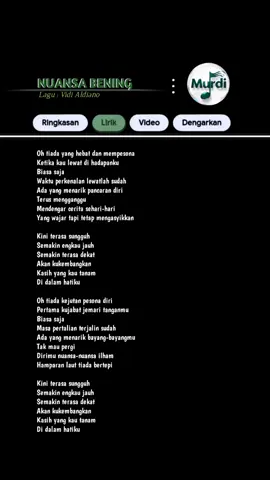NUANSA BENING - VIDI ALDIANO, selamat jalan vidi, semoga tenang disana 🥺🤲 #liriklagu #lirik #fulllirik 