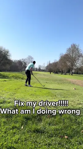 Beginner tee shot — what should I change? #beginnergolfer #fyp #golftips #golftok #golfswing 