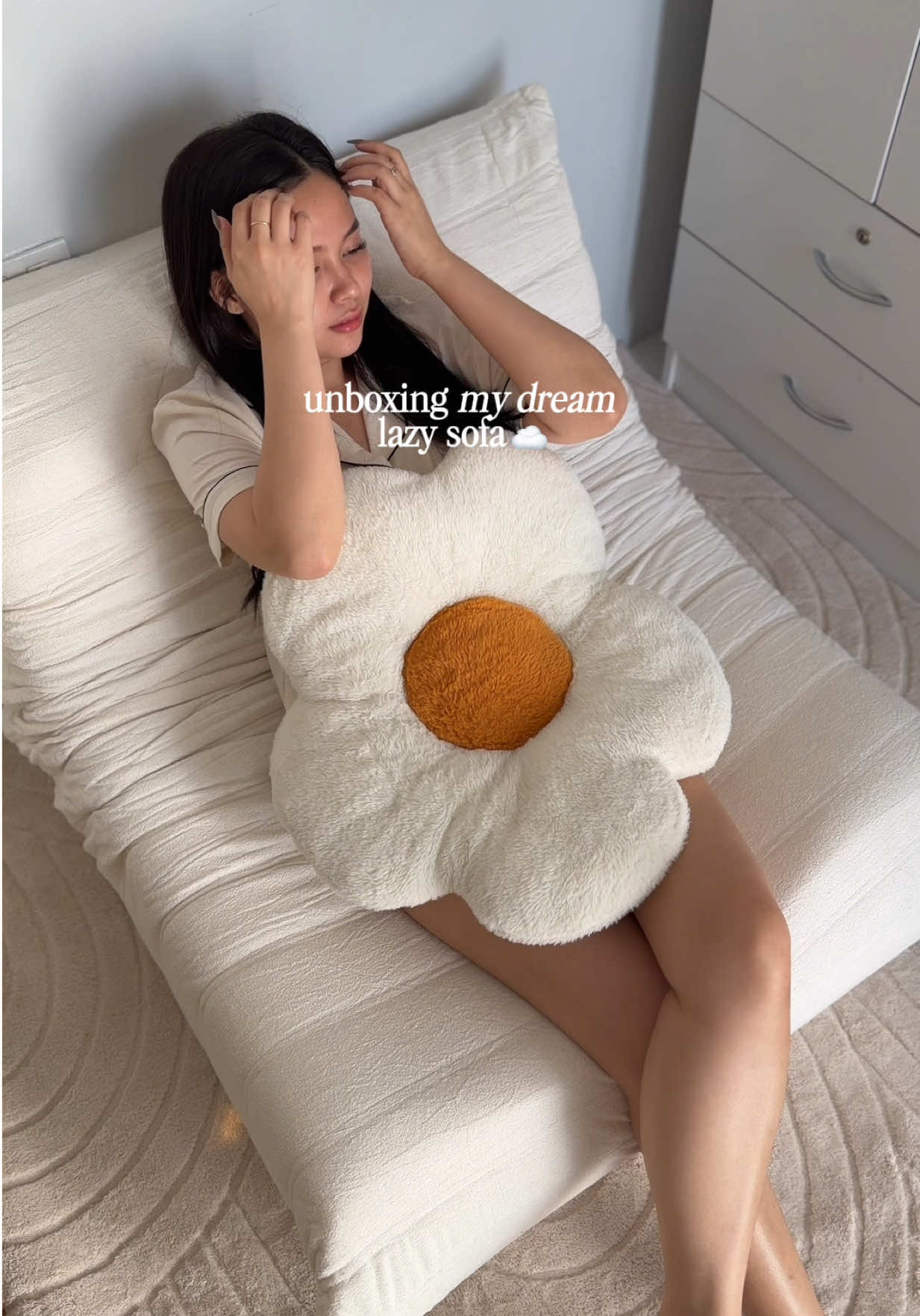 best purchase i've ever made —caterpillar lazy sofa from @DreameOfficialstore ☁️💫