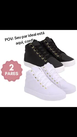 Kit 2 botinha feminina bota tênis cano alto escola moda. Link na bio 😊  #kit #botinha #tenis 