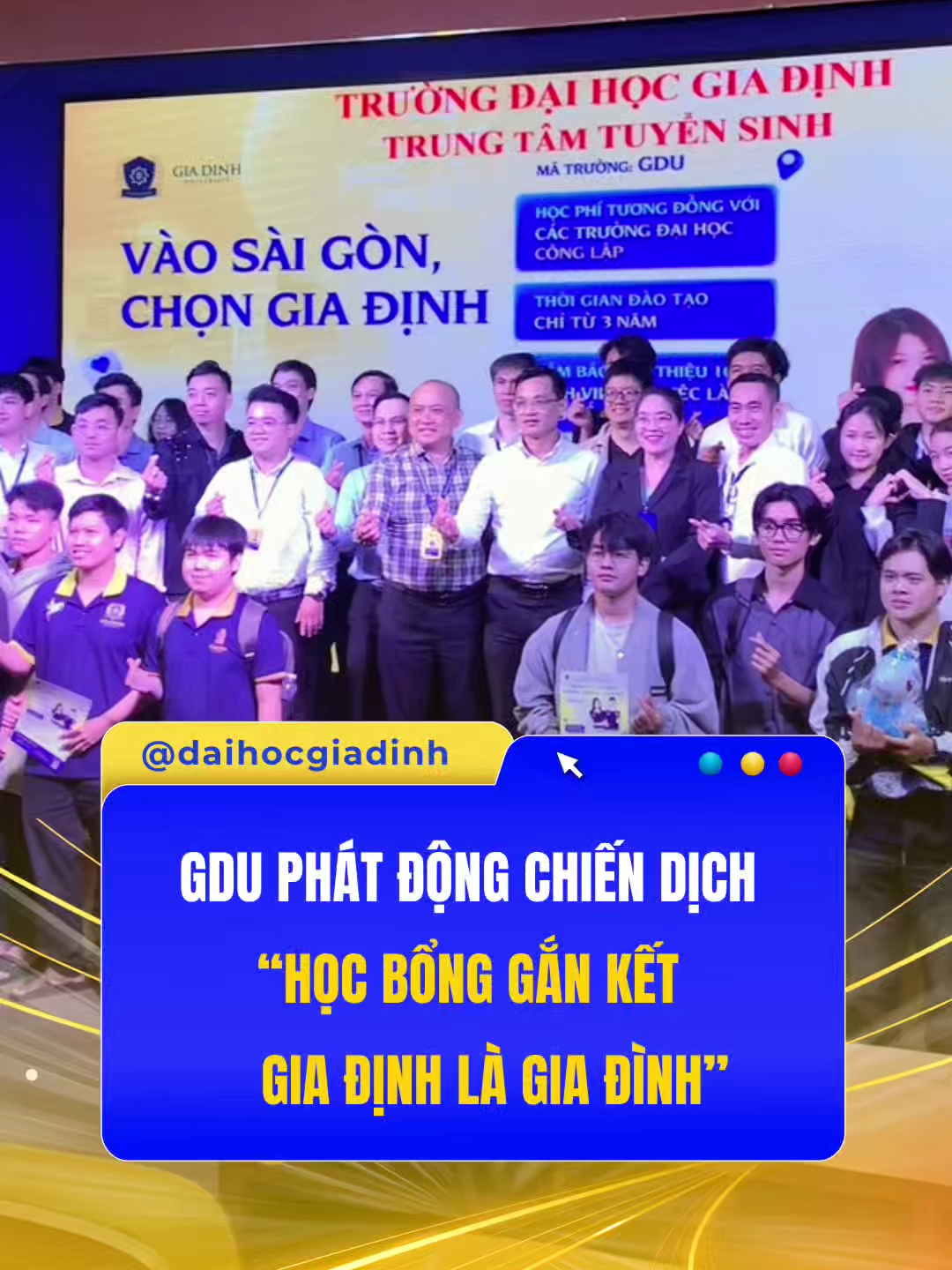 🔥 GDU phát động chương trình “Học bổng gắn kết – Gia Định là Gia đình” 2026 Lan tỏa cơ hội học tập, kết nối và đồng hành cùng học sinh trên hành trình chọn ngành – chọn tương lai. 🎓✨ #GDU #GiaDinhUniversity #GDUers #DaihocGiaDinh #HocbongGiaDinhlaGiadinh #Tuyensinh2026