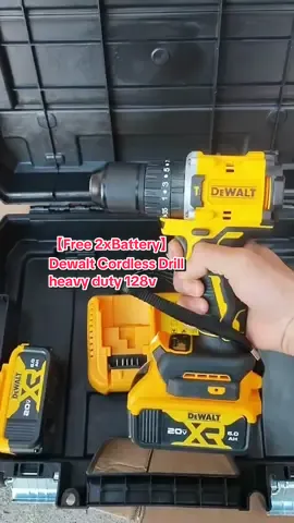 【Free 2xBattery】Dewalt Cordless Drill heavy duty 128v#tools #fyp #tiktok #tiktokshop 