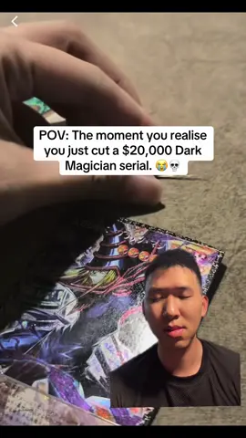 Someone actually cut a serialised Dark Magician worth $20,000… This might be the most painful TCG moment ever. Would you quit collecting after this? 😭💀 #onepiece #yugioh #monkeydluffy #luffy #fyp 