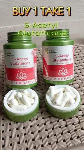 BUY 1 TAKE 1 S-ACETYL GLUTATHIONE FREE SHIPPING. #sacetylglutathione #glutathione #simpleesupplements #buy1take1 #viral 