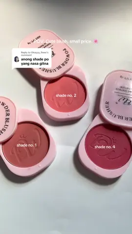 Replying to @Okayyy_finee Cute blush, small price. 💗 #dwcosmetics #powderblush #blushon #makeup 