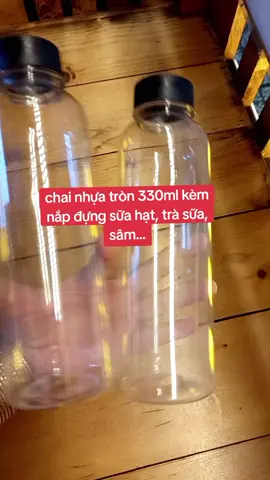 chai nhựa tròn kèm nắp đựng sữa hạt, trà sữa, sâm... #du_yen83 #xuhuong #chainhuapet #chainhuadungtrasua #chaidungnuocep 