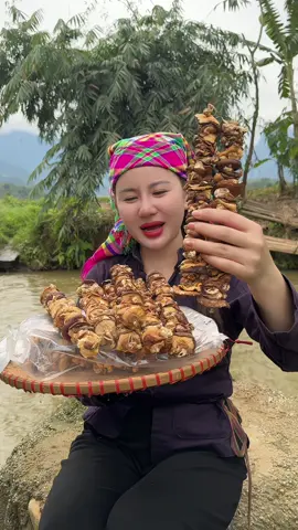 Nấm hương rừng xiên que#xhuongtiktok#namhuongrungtaybac 