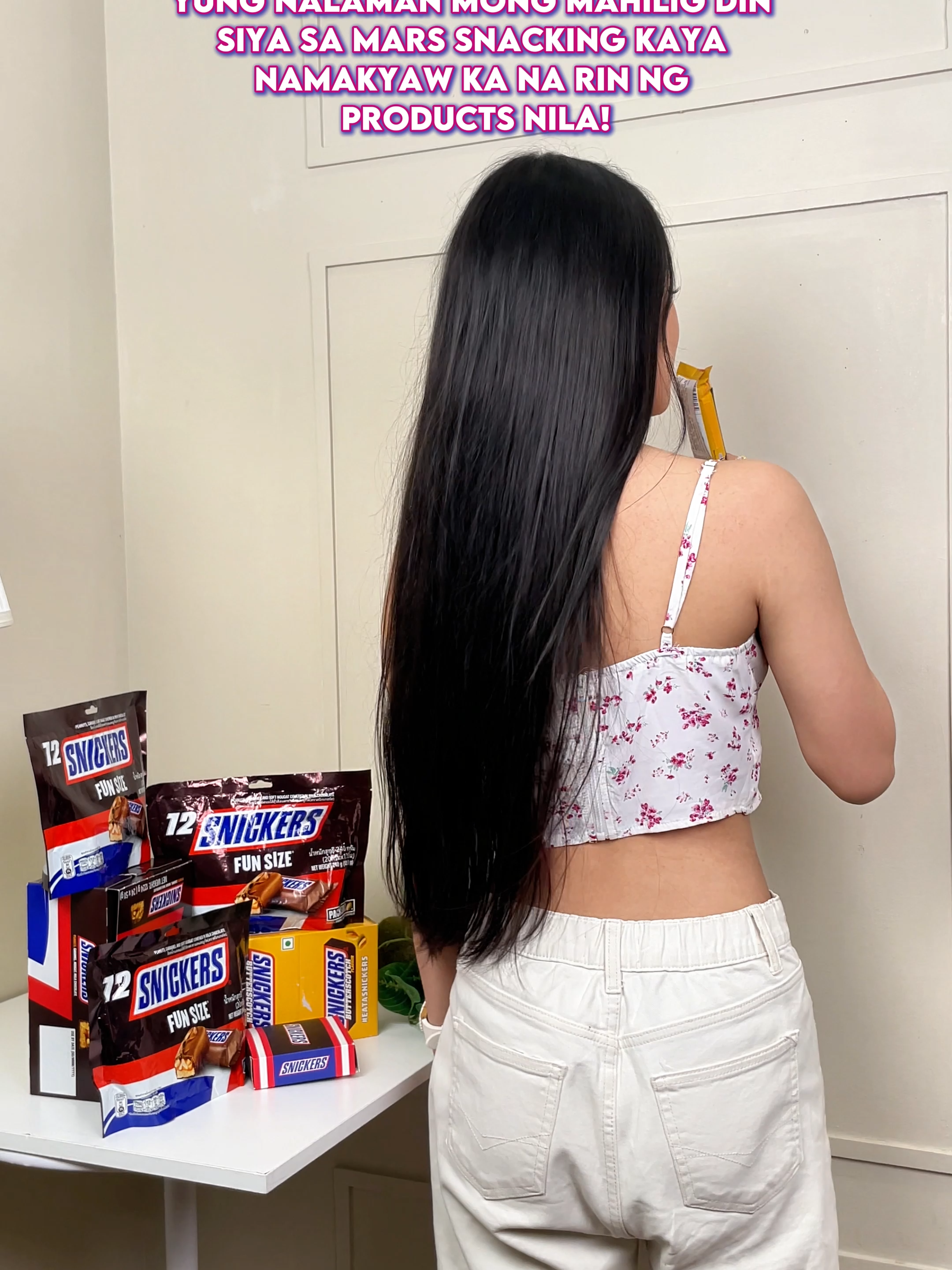 At dahil diyan, pwede ka na magganito with Snickers! Get yours today! #sweets #chocolates #snickers #snickerswithmingyu #fyp