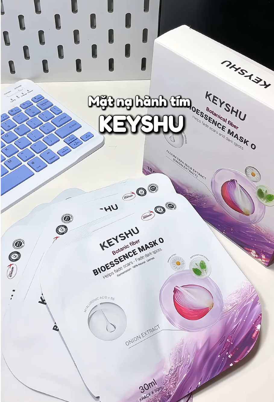 Mặt nạ hành tím của nhà Keyshu lạ mà ngon nha #matnahanhtim #keyshu #mask #matna #xuhuong 