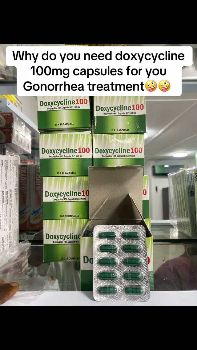 Let talk about Doxycycline capsules 🤪 Doxycycline 100mg capsules are a go-to antibiotic in STI care, especially for gonorrhea treatment.. Main Use in Gonorrhea Treatment • It’s not the primary cure for gonorrhea anymore (due to resistance in many Neisseria gonorrhoeae strains worldwide, including some in Africa). • The frontline treatment for uncomplicated gonorrhea is usually a single ceftriaxone injection (500mg IM, per current CDC/WHO-aligned guidelines still holding strong in 2026). • Doxycycline 100mg (taken orally twice daily for 7 days) is added routinely because gonorrhea often comes with chlamydia co-infection (20-50% overlap in cases). Chlamydia is caused by Chlamydia trachomatis, and doxycycline is now the preferred first-line treatment for chlamydia in non-pregnant adults — more effective and reliable than older single-dose options like azithromycin. • If chlamydia testing isn’t done right away (common in busy clinics), guidelines recommend empiric (automatic) doxycycline to cover both bugs, prevent complications (like PID, infertility, or epididymitis), and stop reinfection/spread. Other Key Uses of Doxycycline 100mg in STIs/STI Prevention • Chlamydia alone: 100mg twice daily for 7 days is the top regimen. • Syphilis (in some regimens, especially when penicillin is short — seen in parts of Africa/South Africa). • Doxy PEP (post-exposure prophylaxis): Emerging use where high-risk folks (e.g., MSM/TGW with recent STIs) take 200mg (two 100mg capsules) within 72 hours after unprotected sex to slash syphilis/chlamydia risk by 70-80% and gonorrhea by ~50%. Not yet universal in Ghana but gaining traction globally. • Broader bacterial infections: Respiratory, urinary, skin, acne, malaria prevention, etc., but in your context, it's tied to STI protocols.