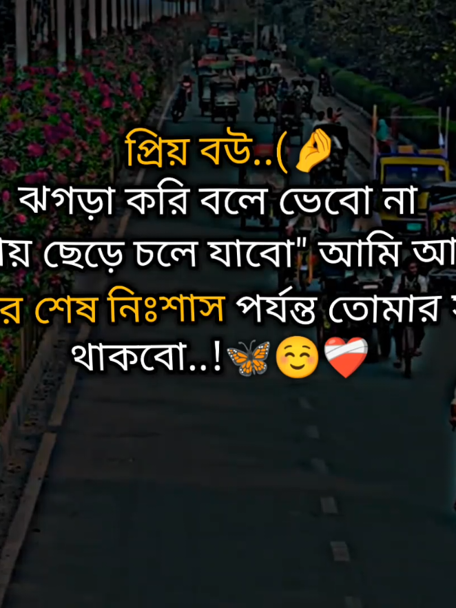 প্রিয় বউ.. ঝগড়া করি বলে ভেবো না তোমায় ছেড়ে চলে যাবো
