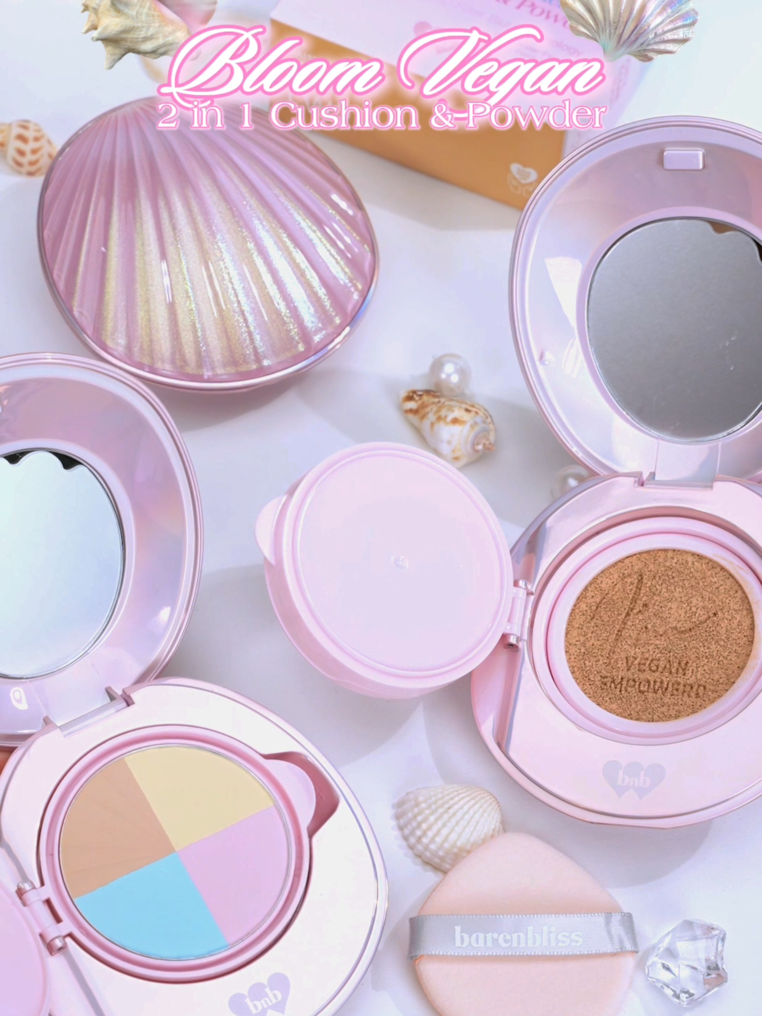 Cushion for coverage. Powder for blur. Why choose when you can have both? #barenbliss #bnbmakeups #koreanbeauty #koreancleanbeauty #barenblissmy